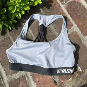 Victoria sport gray and black sports bra size M
